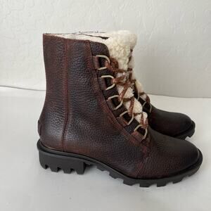 Sorel Waterproof Phoenix leather lace up boots 6 NWOT